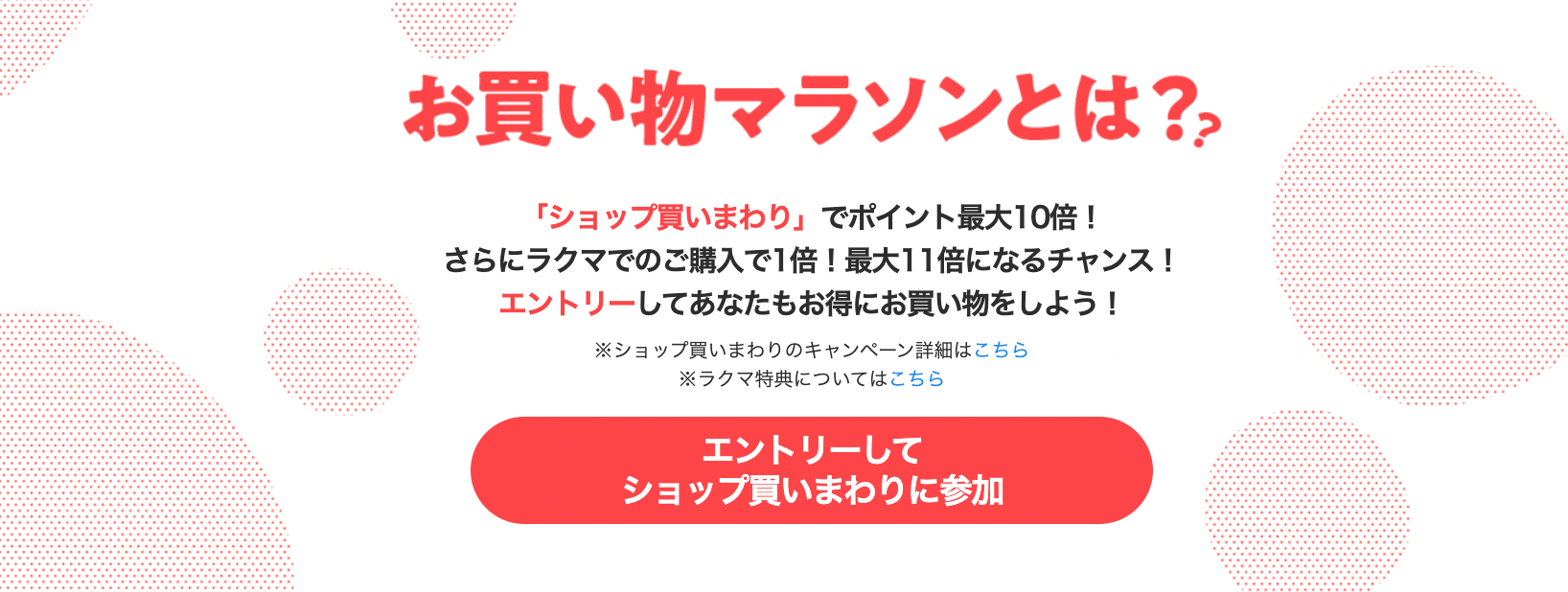 お買い物マラソンエントリー画面