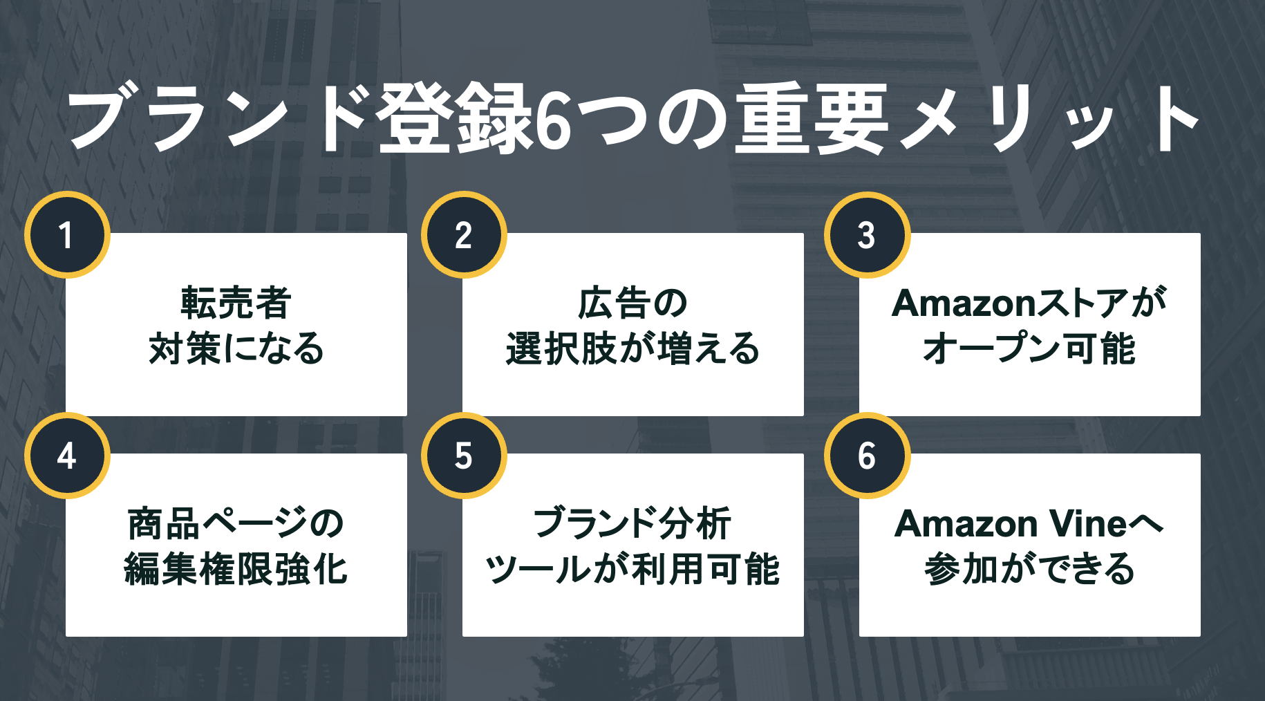 Amazonブランド登録6つの重要メリット