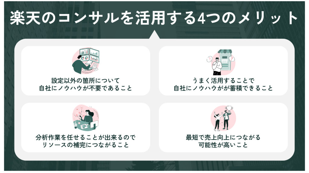 楽天のコンサルを活用する4つのメリット